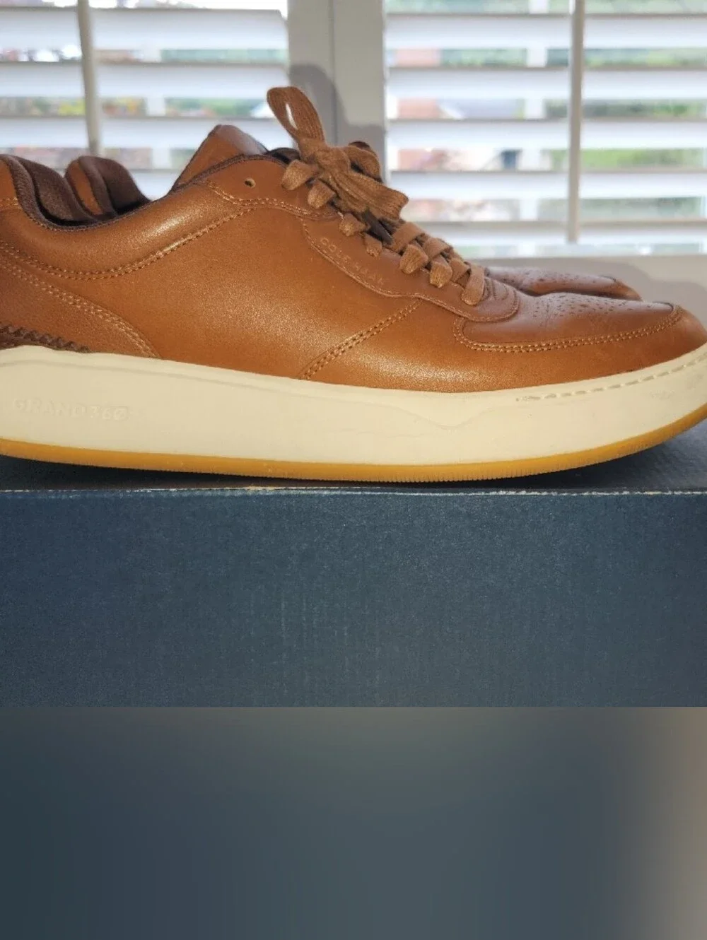 Cole Haan Men’s Brown Leather Lace-Up Sneakers